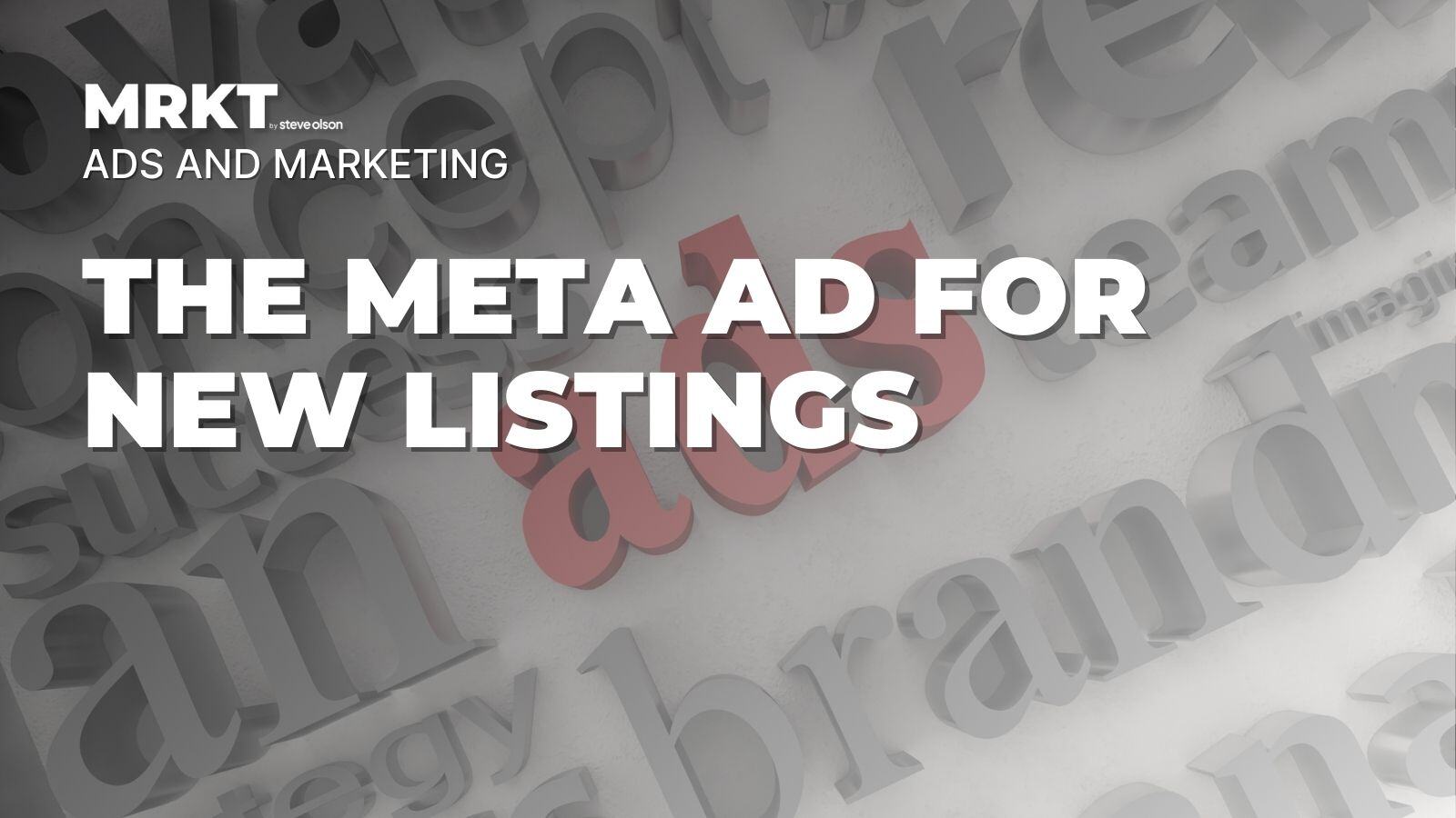 This is the Facebook Ad you run for new listings
